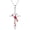 Flower Cardinal, variant on Bee Necklace for Women 925 Sterling Silver Bee Cross Pendant Necklaces Penadant Double Bumble Bees Necklace for Women Birthday Jewelry Gifts