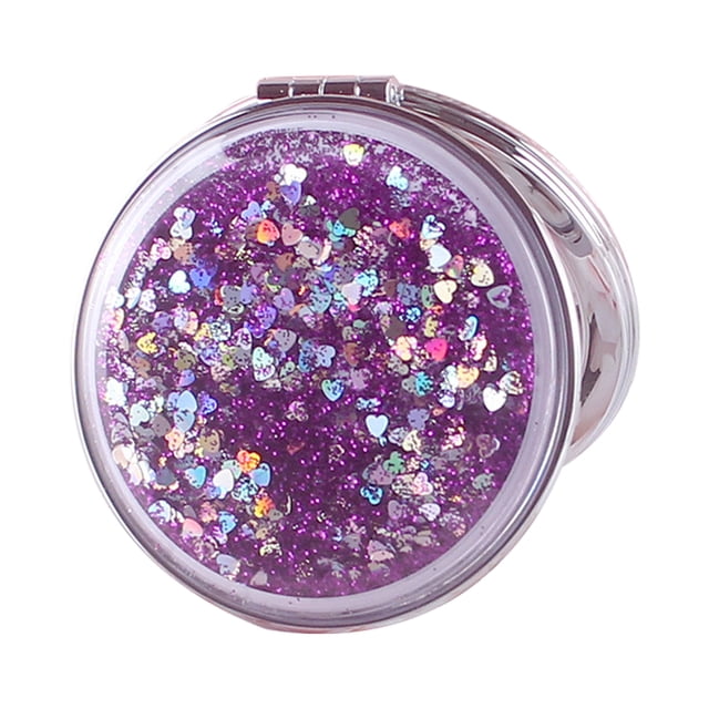Mirror Pocket Mini Quicksand Makeup Mirror Portable Double Sided Mirror