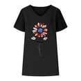 thumbnail image 4 of Jacenvly Plus Summer Patriotic Clothing Misses V-Neck Print T-Shirts Fashion Comfortable Female Blouses Tops, 4 of 6