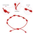 thumbnail image 4 of KAKOWELY 6pcs Braided Bracelet Red Knot String Wristband Adjustable Red Rope Wrist Chain,10.63"X0.16"X0.16", 4 of 5