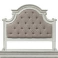thumbnail image 3 of Beaumont Lane Farmhouse Wood King Tufted Upholstered Bed in White, 3 of 10