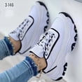 thumbnail image 3 of Tenis De Las Mujeres Zapatos De Suela Gruesa Deportivos De Encaje Solo Europeos Y Americanos Casuales Talla 43, 3 of 3