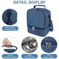 thumbnail image 6 of Insulated Lunch Bags for Women Men with Adjustable Shoulder Strap,AILKIN Large Lunch Box Tote Leakproof Cooler Reusable Double Deck Thermal Lunch Bags for Women,Adults,Work,Picnic,Dark Blue, 6 of 7