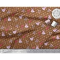 thumbnail image 3 of Soimoi Brown Rayon Fabric Dot & Accessories Fashion Print Fabric by Yard 56 Inch Wide, 3 of 3