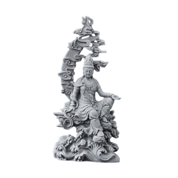 Estatua de Guan Yin, adorno decorativo de piedra, regalos, artesanías, figura coleccionable de Kuanyin para escritorio, sala de estar, oficina y