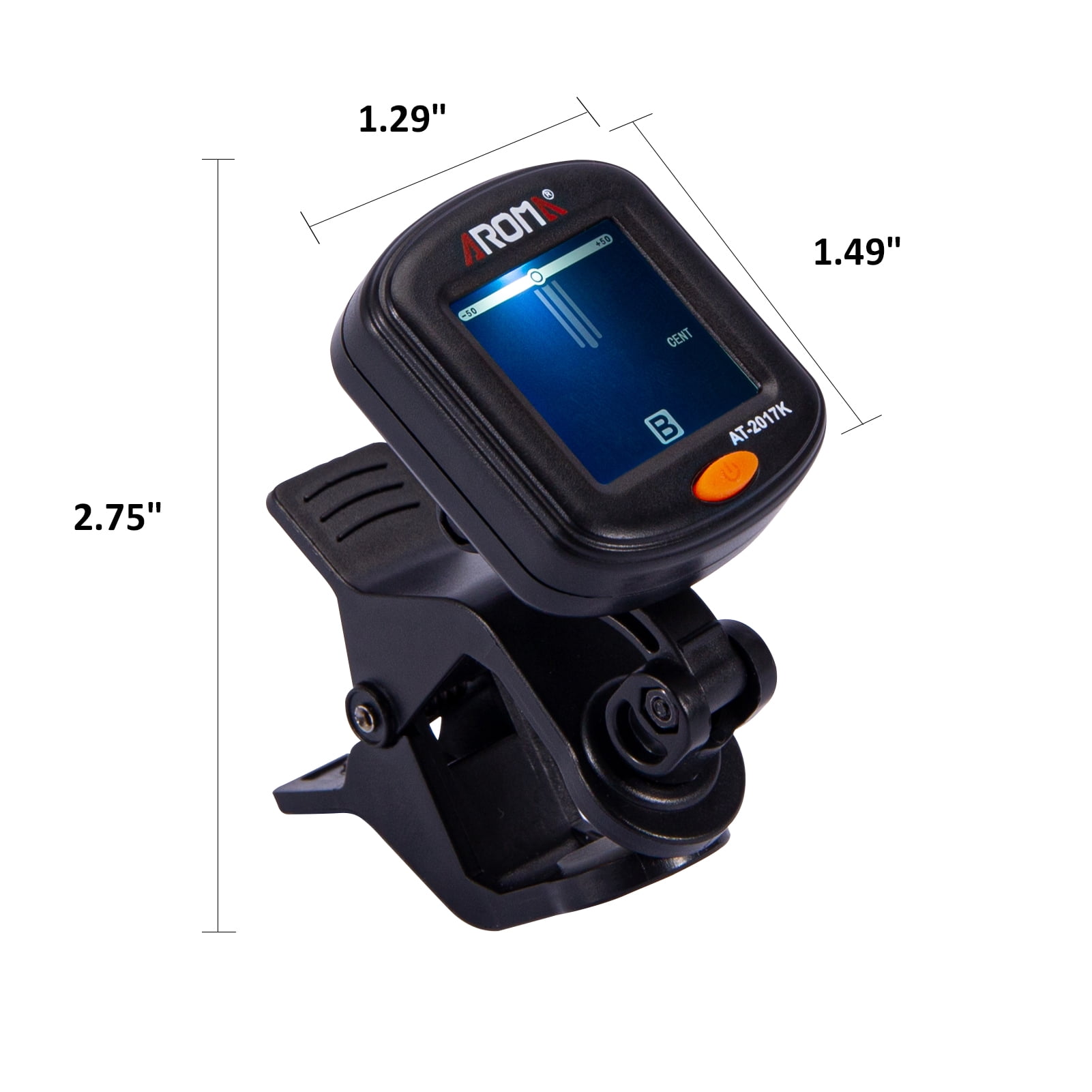 Guitar Tuner Clip On, Professional Clip-On Tuner with Large Clear LCD Display for All Instruments