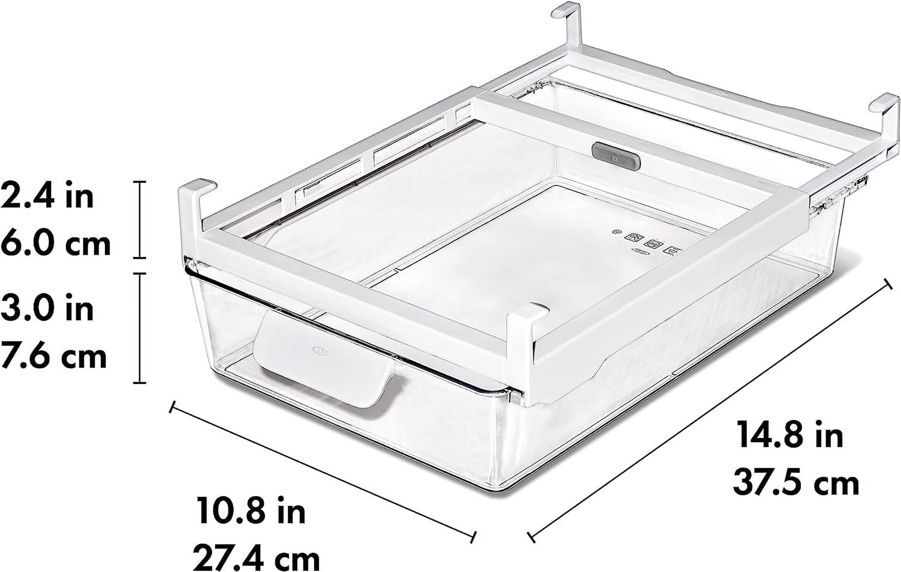 WBTER Good Grips Fridge Undershelf Drawer 14 in - for Deli Meat, Cheese, Produce and More