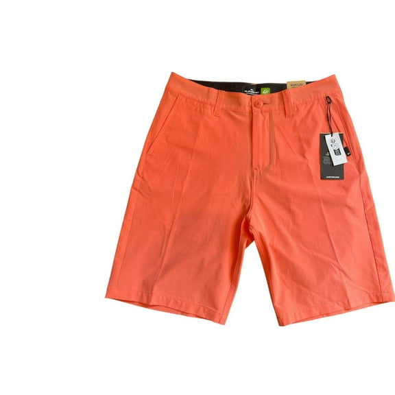 Quiksilver Men OR Union Heather Amphibian 20" Hybrid Shorts Fresh Salmon Size 29