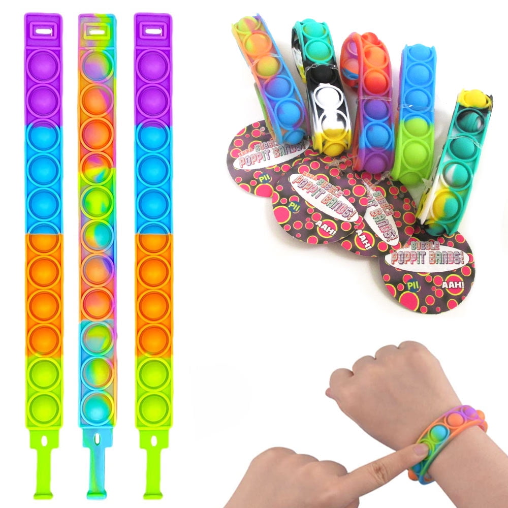 2x Push It Pop Fidget Pop Spielzeug Toy Wristband Bubble Anti Stress Kids TikTok 