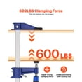 thumbnail image 4 of KFFKFF Set of 4 Bar Clamps for Woodworking, 36-Inch Opening, Lockable F-Clamps with 600 lbs Load Capacity, 2.5-Inch Throat Depth, Durable Cast Iron and Carbon Steel Construction, Ideal for Wood, 4 of 9