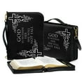 thumbnail image 3 of Kuiaobaty Cross Leaf Print Bible Cover for Women Men God is Within Her PU Leather Bible Case Bible Bag with Handle, Multifunctional Zipper Bible Book Cover Carrying Case with Shoulder Strap, 2XL, 3 of 7