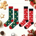 thumbnail image 5 of Funny Christmas Knee High Festival Socks for Women Teens Girls - Secret Santa Gifts Novelty Fun Crew Funky Cute Crazy Snowman Reindeer Gingerbread Xmas Holiday Socks Stocking Stuffers, 5 of 7