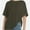 Army Green, variant on Women Oversized&nbsp; Workout Short Sleeve Basic&nbsp;T-Shirt Size S-XXL