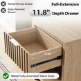 thumbnail image 6 of Ktaxon Fluted Nightstand, Walnut Night Stand, Wooden End Table, Bedside Table for Bedroom Sofa Home Office,Curved Corners Design, 6 of 7