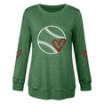 thumbnail image 4 of Holzkary Baseball Sweatshirt Women Spring Baseball Print Loose Casual Top Hoodie Baseball Mom Sweatshirt Funny Game Day Baseball Pullover Tops Casual Graphic Ball Long Sleeve Tee Top Green Xxl, 4 of 4