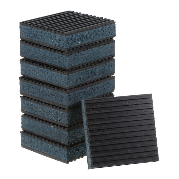 Rubber Anti Vibration Pads 3" x 3" x 7/8" with EVA Center, 8 Pieces
