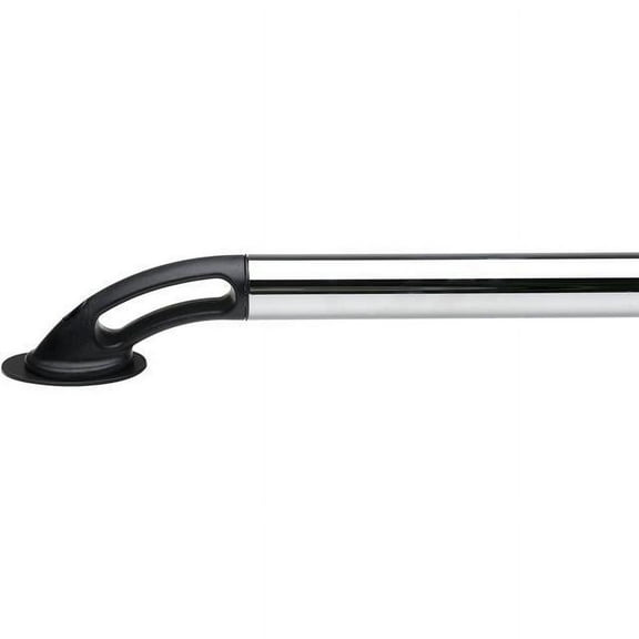 Putco 99810 Lockers Side Bed Rail; Stainless Steel w/Black Injected Molded Nylon Casting; Pair;