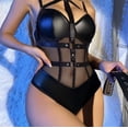 thumbnail image 3 of Sexy Body Mediano Negro Con Malla, Detalles En Pu Y Arnés, 3 of 6
