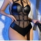 thumbnail image 3 of Sexy Body Negro Chico Con Malla, Detalles En Pu Y Arnés, 3 of 6