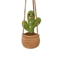 thumbnail image 1 of BKER Cute Face Potted Crochet Pendant Rearview Interior Design Pendants, 1 of 6