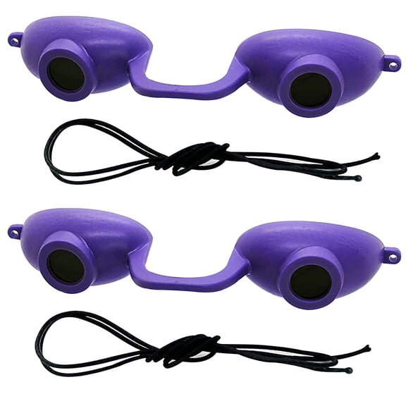 Paquete de 2 gafas Evo Flex Sunnies flexibles para cama de bronceado, protección para los ojos, gafas UV (púrpura)