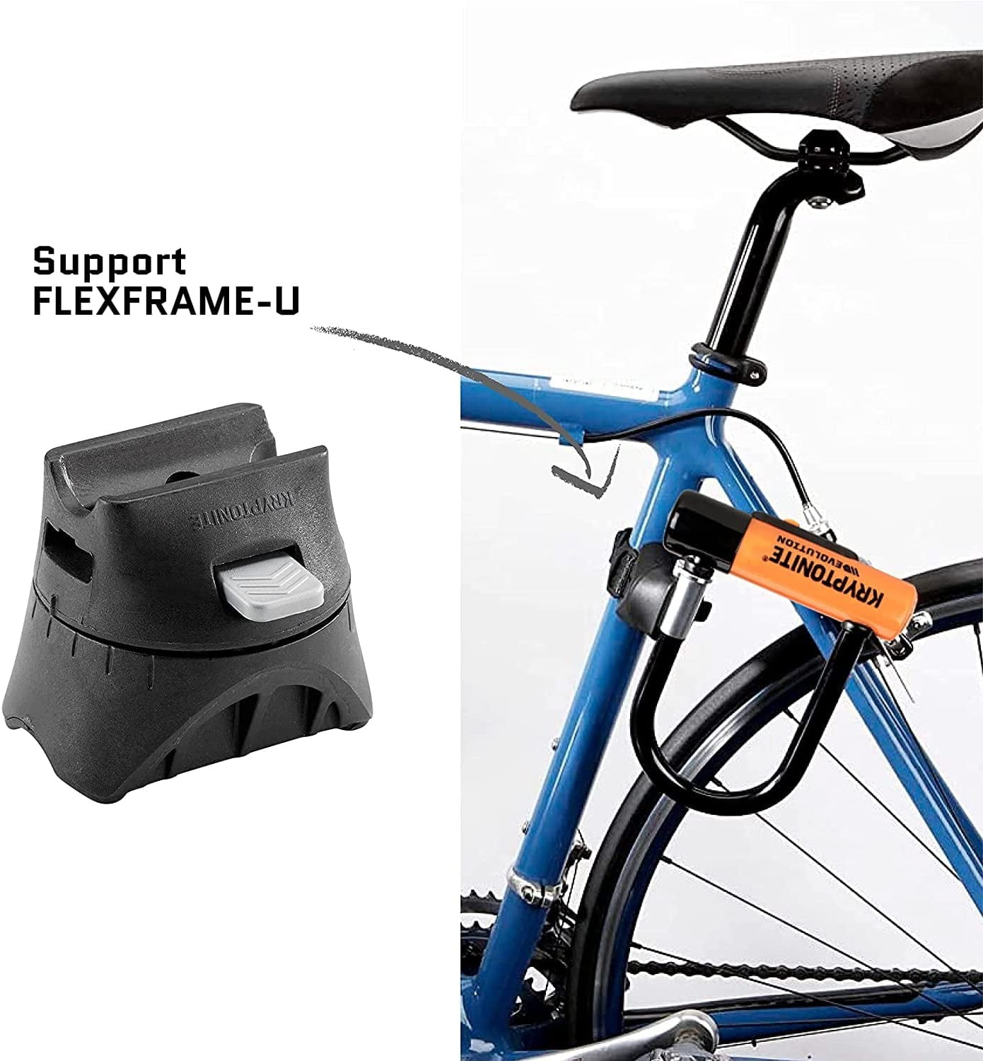 Kryptonite Evolution Mini-7 U-Lock Bike Lock, 13mm, with Kryptonite Evolution Mini-7 U-Lock Bike Lock, 13mm, with