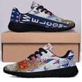 thumbnail image 3 of God Bless America Happy 4th July Independence Day Patriot Flowers Shoes Sneakers Black Size 8.5, 3 of 7