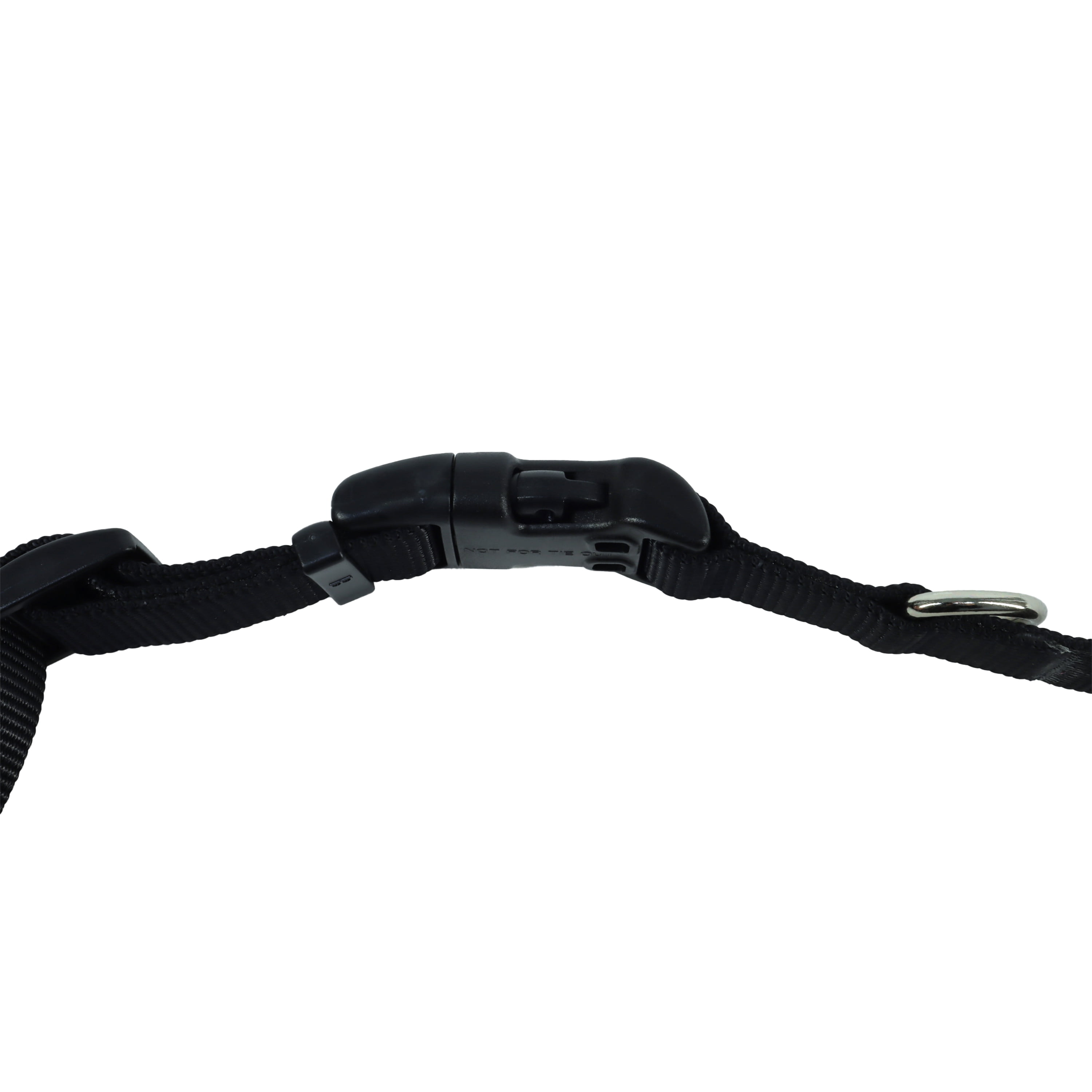 Pet Attire By Coastal Collier Réglable pour Chien avec Boucle en Plastique Noir, Moyen, 5/8" x 12"-18"