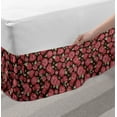 thumbnail image 2 of Vintage Rose Bed Skirt, Repetitive Flowers and Leaves Nature Tones Pattern, Elastic Bedskirt Dust Ruffle Wrap Around for Bedding Decor, 4 Sizes, Dark Taupe Pale Ruby, by Ambesonne, 2 of 2