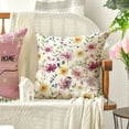 thumbnail image 3 of Sm:)e Sweet Home Family Birds Floral Pillow Cover Set of 4 18x18 Inch, Pink, 3 of 6