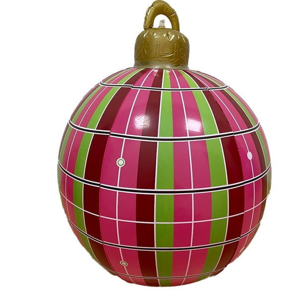 Bola inflable de decoración navideña, luz LED con control remoto, bola navideña, arreglo festivo de globos para jardín