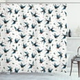 thumbnail image 1 of Ambesonne Retro Shower Curtain, Flying Bird Heart Branch, 69"Wx84"L, Multicolor, 1 of 3