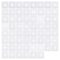 thumbnail image 1 of Unique Bargains 1 Inch Letter Number Stencils 2.5' Width Reusable Alphabet Numbers Templates Set with Ring, White 62 Pack, 1 of 6
