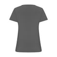 thumbnail image 5 of Bmawag Womens Blouses Plus Size Short Sleeve Crew Neck Solid Color Pullover Tops Women's Casual Comfortable Loose Sweatshirt Dark Gray S, 5 of 6