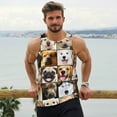 thumbnail image 6 of Pofeuu Collage of different dogs Print Men's Workout Tank Tops Sleeveless Muscle Gym Shirt Quick Dry -3X-Large, 6 of 7