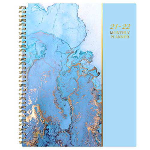 Weekly & Monthly Planner with Tabs Sea Blue Thick Paper 2021 2021 Planner 8 x 10 Twin-Wire Binding Jan - Dec 
