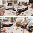 thumbnail image 6 of Independence Day Washable Area Rug 8 x 10 ft Dog Poppy US Flag Retro 4th of July, Soft Non Slip Rugs Stain Repellent Indoor Felt Carpet for Living Dining Room Bedroom Home Office, 6 of 9