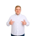 thumbnail image 1 of Big Kong Camisa Tallas Grandes Hombre Blanca Lisa Oversize Manga Larga, 1 of 5