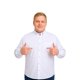 thumbnail image 1 of Big Kong Camisa Tallas Grandes Hombre Blanca Lisa Oversize Manga Larga, 1 of 5