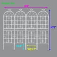 thumbnail image 2 of Tcbosik 4 Pack Metal Garden Trellis for Climbing Plants, 71" x 19.7" Outdoor Decoration for Backyard, Patio, Lawn, Cream White, 2 of 8