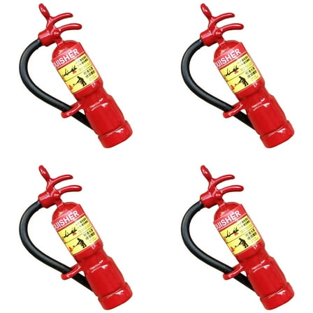 SEWCHICS 4-Pack Mini Red Fire Extinguishers Small Iron Portable Safety Equipment