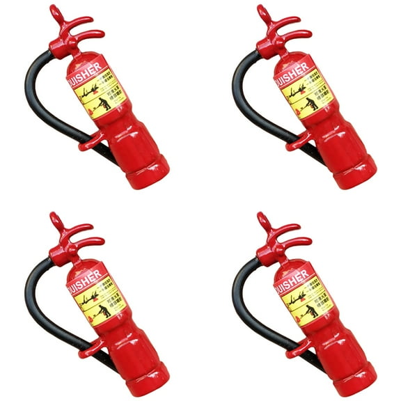 SEWCHICS 4-Pack Mini Red Fire Extinguishers Small Iron Portable Safety Equipment