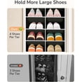 thumbnail image 2 of Over The Door Shoe Organizer with 16 Large Pockets, Hanging Shoe Rack for Closet Door, Space Saving Shoe Storage for Boots, Heels & Sneakers, Black, 2 of 7