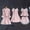 Pink, variant on YHAJDS Womens Pajama Set Sleepwear Set for Women 4 Piece Lace Robe Nightgown Camisole Shorts
