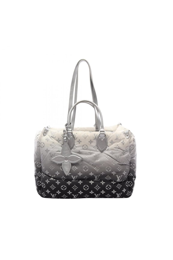 Pre-Owned Louis Vuitton OnTheGo MM 2WAY LV SKI Tote Bag Handbag Nylon Leather Women's Gray...