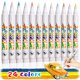 thumbnail image 2 of Rotuladores de pintura acrílica de 12/36 colores, rotuladores de pincel para pintura en roca, piedra, cerámica, vidrio, madera, lienzo, suministros de fabricación de arte DIY, 2 of 4