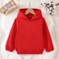 thumbnail image 2 of Gerichy Kids Cotton Hoodies Loose Plain Pullover Hoodie Sweatshirts Boys Girls Soft Fall Winter Casual Clothes 2T-10T, 2 of 6