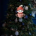 thumbnail image 6 of Taicans Cute Cat in Red Tea Cup Christmas Ornament - 8cm/3.1in Handmade Holiday Tree Decoration,Festive Gift for Xmas,Cute Hanging Decor,2D, 6 of 7