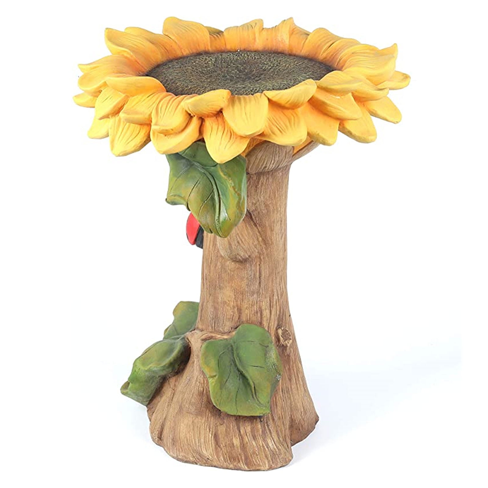 Resin Sunflower Flower and Bird Bath Garden Decoration Garden Statue