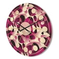 thumbnail image 3 of Designart 'Abstract Retro Pattern Design VI' Mid-Century Modern Wood Wall Clock, 3 of 5